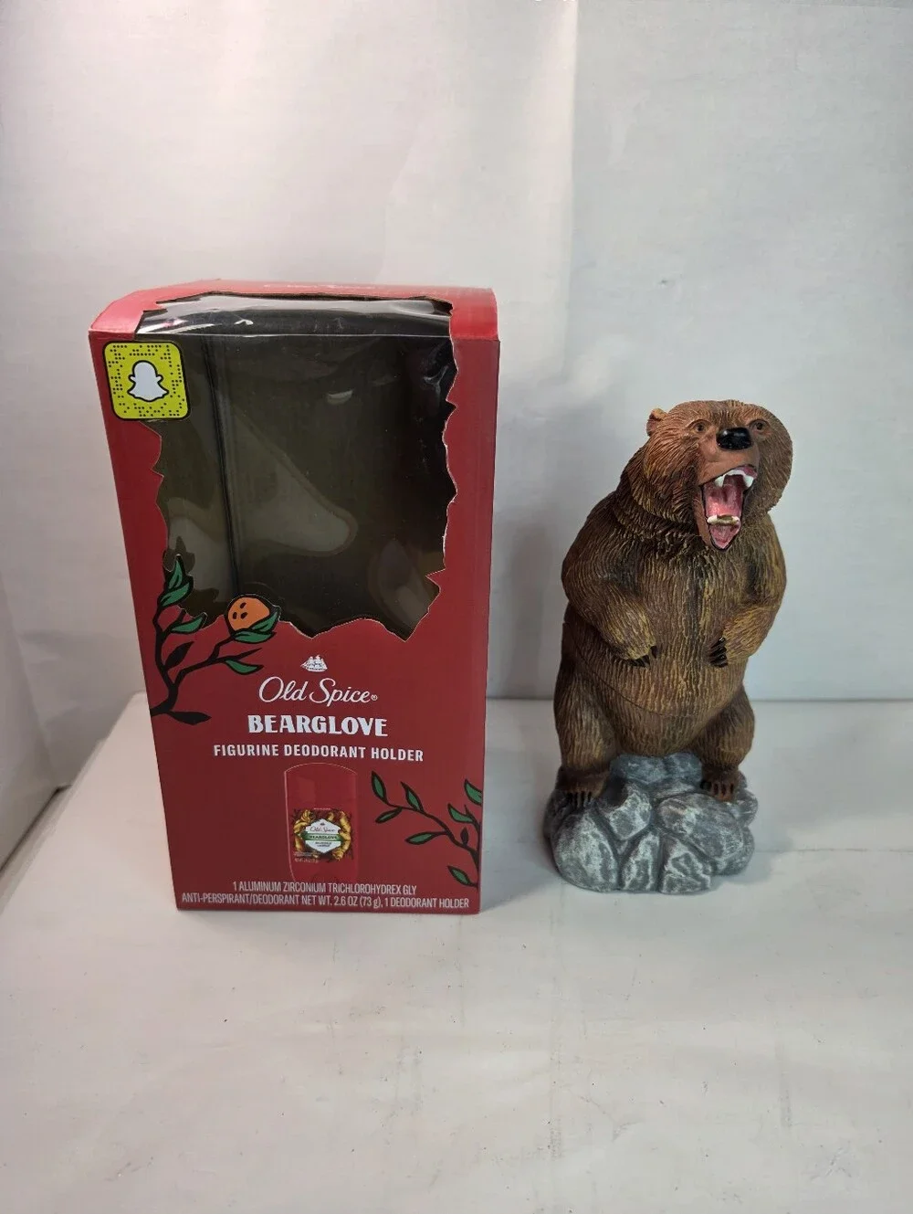 Old Spice Collectible Bearglove Figurine Deodorant Holder w/Deoderant (NEW).